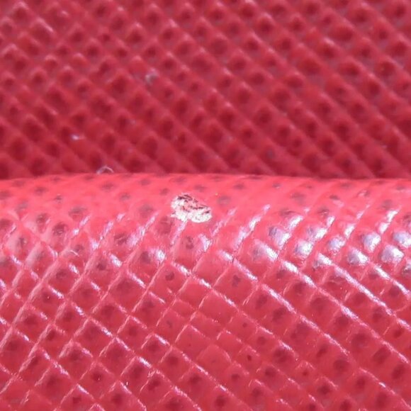 Auth PRADA Zip Around Long Wallet Red Leather/Goldtone - h30863a - Picture 5 of 8